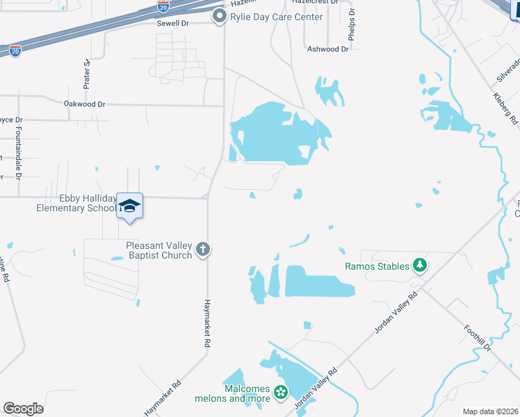 map of restaurants, bars, coffee shops, grocery stores, and more near 1900 Haymarket Road in Dallas