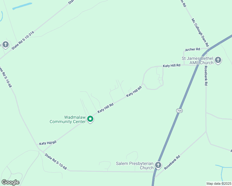 map of restaurants, bars, coffee shops, grocery stores, and more near 5544 Katy Hill Road in Wadmalaw Island
