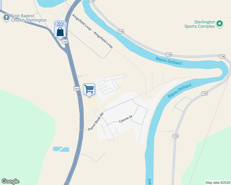 map of restaurants, bars, coffee shops, grocery stores, and more near Providence Park in Sterlington