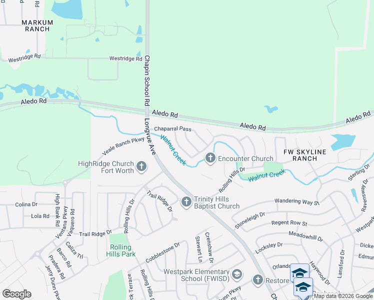 map of restaurants, bars, coffee shops, grocery stores, and more near 5236 Sonata Trail in Benbrook