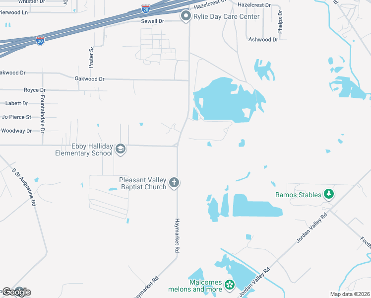 map of restaurants, bars, coffee shops, grocery stores, and more near 1900 Haymarket Road in Dallas