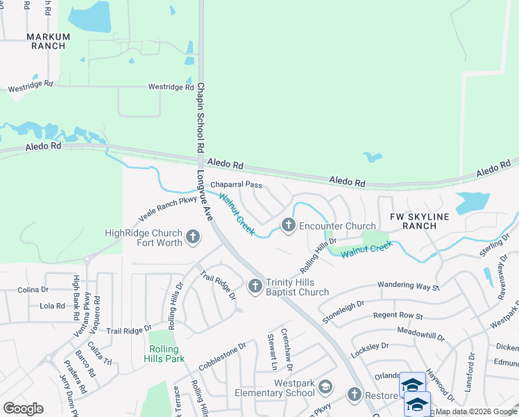 map of restaurants, bars, coffee shops, grocery stores, and more near 5236 Sonata Trail in Benbrook