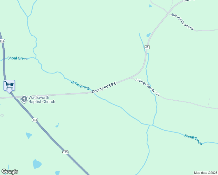 map of restaurants, bars, coffee shops, grocery stores, and more near 684 County Road 68 East in Marbury