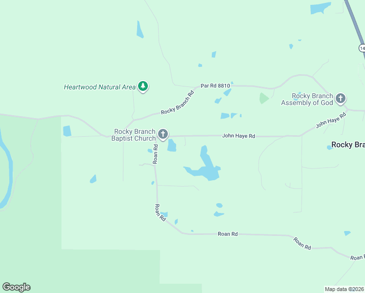 map of restaurants, bars, coffee shops, grocery stores, and more near 463 John Haye Road in Farmerville