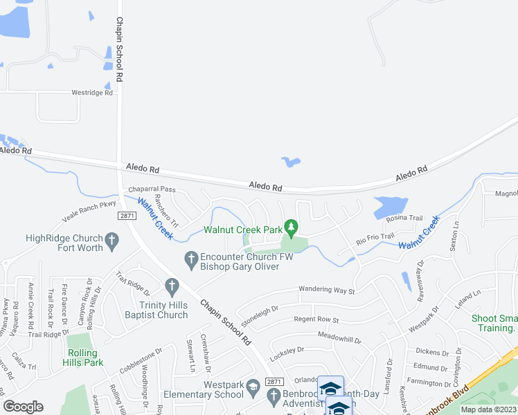 map of restaurants, bars, coffee shops, grocery stores, and more near 5208 Agave Way in Fort Worth