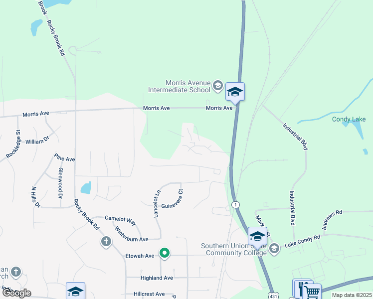 map of restaurants, bars, coffee shops, grocery stores, and more near 2300 Lafayette Parkway in Opelika