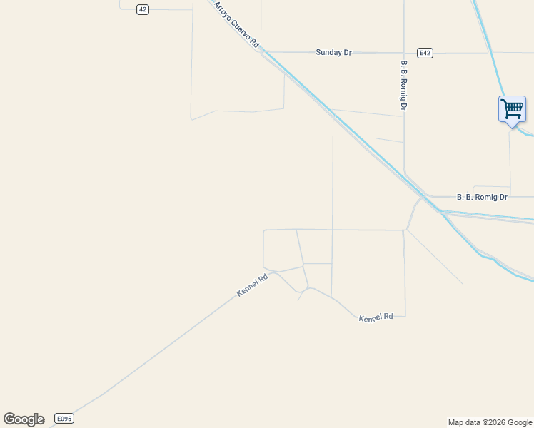 map of restaurants, bars, coffee shops, grocery stores, and more near Kennel Road in Hatch