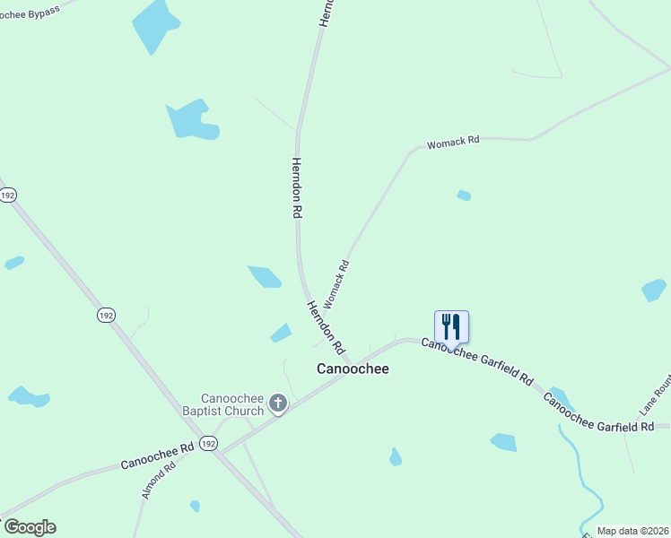 map of restaurants, bars, coffee shops, grocery stores, and more near 29 Womack Road in Twin City