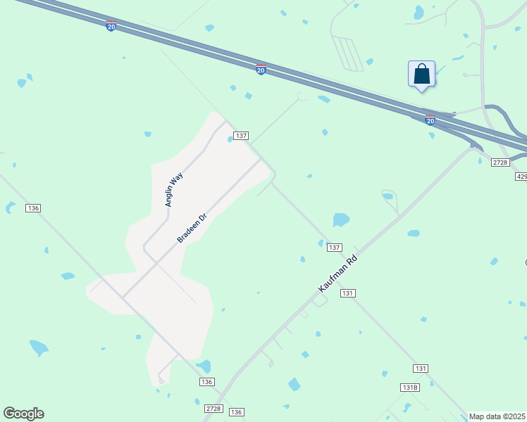 map of restaurants, bars, coffee shops, grocery stores, and more near 8601 County Road 137 in Terrell