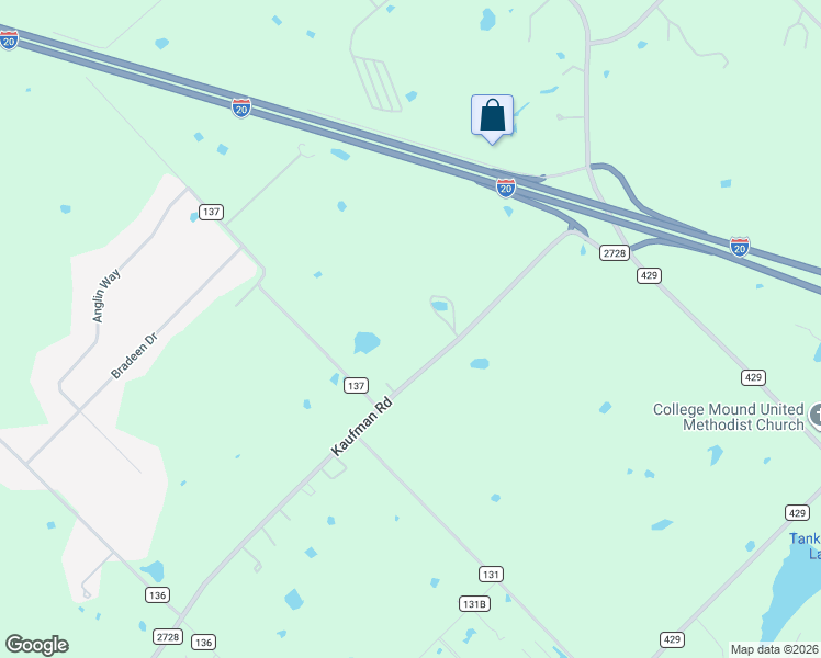 map of restaurants, bars, coffee shops, grocery stores, and more near 9025 Farm to Market 2728 in Terrell