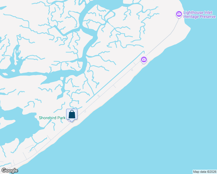 map of restaurants, bars, coffee shops, grocery stores, and more near 1664 East Ashley Avenue in Folly Beach