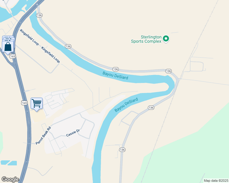 map of restaurants, bars, coffee shops, grocery stores, and more near 102 Parrots Beak Circle in Sterlington