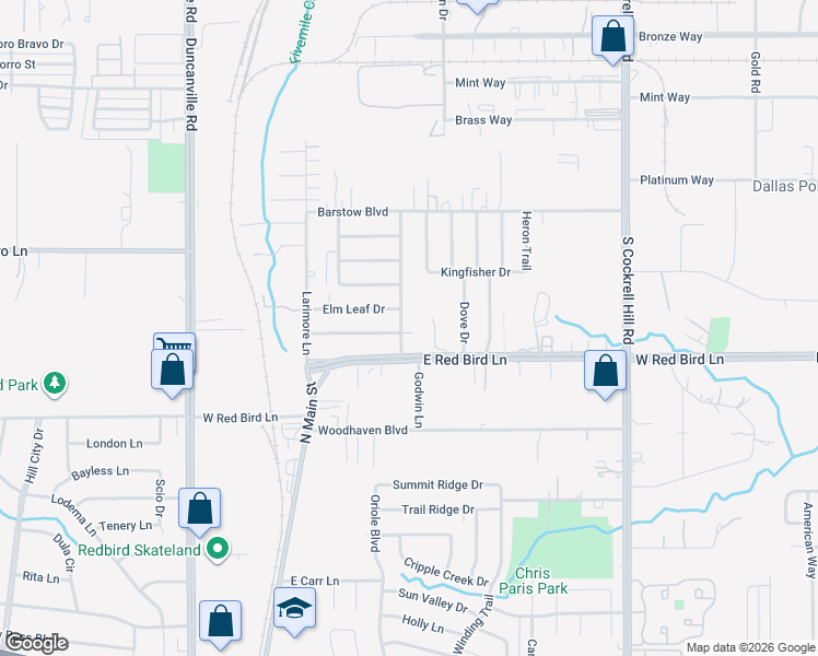map of restaurants, bars, coffee shops, grocery stores, and more near 5620 Meadow Nest Drive in Dallas