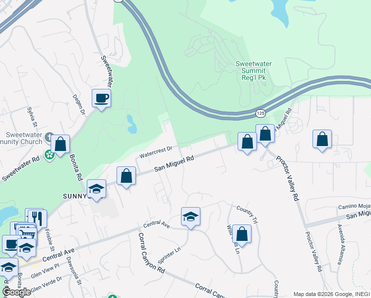 map of restaurants, bars, coffee shops, grocery stores, and more near 3341 Conduit Road in Bonita