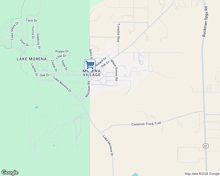 map of restaurants, bars, coffee shops, grocery stores, and more near 29955 Canadian Honker Road in Campo