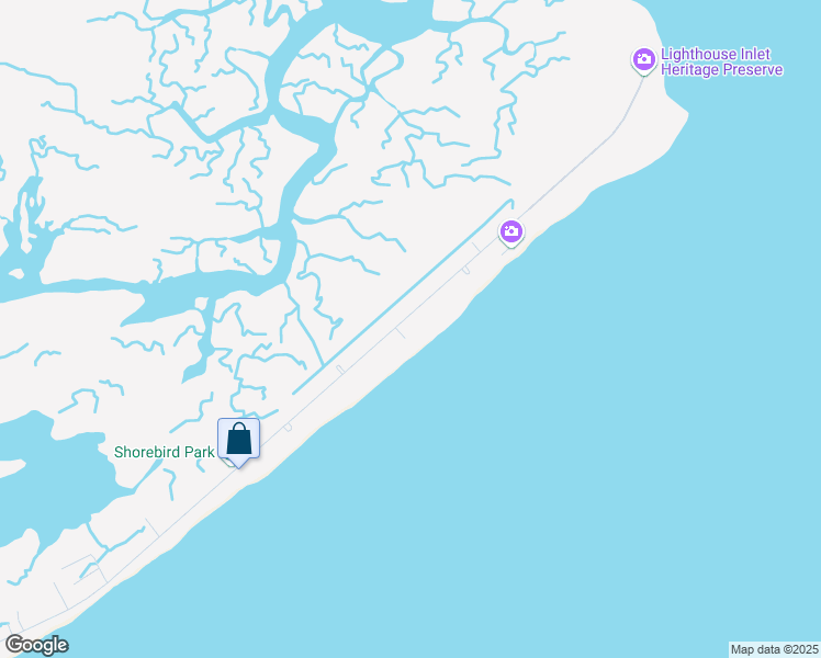 map of restaurants, bars, coffee shops, grocery stores, and more near 1675 East Ashley Avenue in Folly Beach