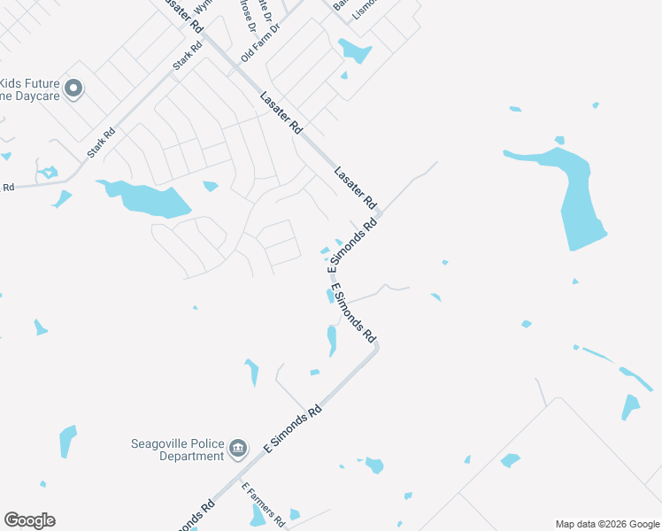 map of restaurants, bars, coffee shops, grocery stores, and more near 2219 East Simonds Road in Seagoville