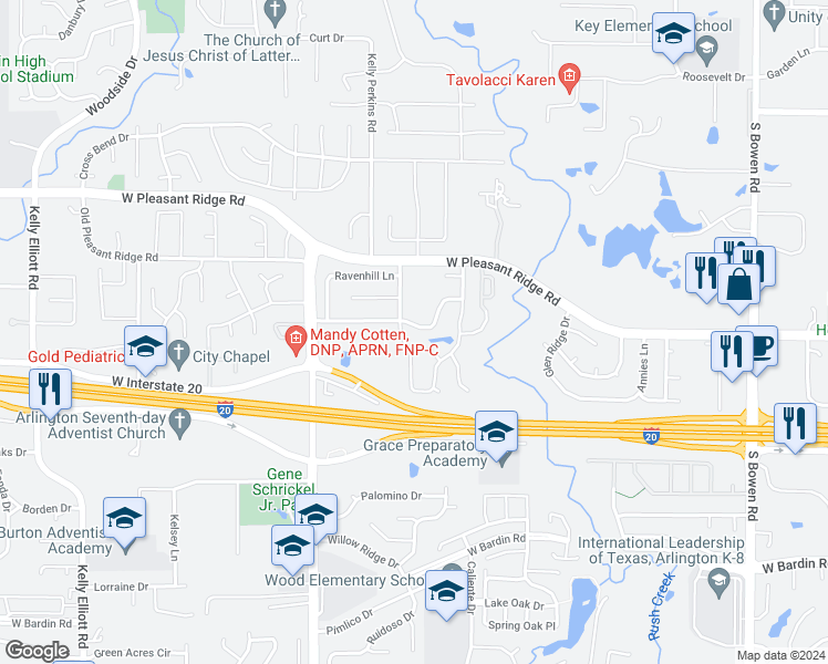 map of restaurants, bars, coffee shops, grocery stores, and more near 3506 Fort Hunt Drive in Arlington