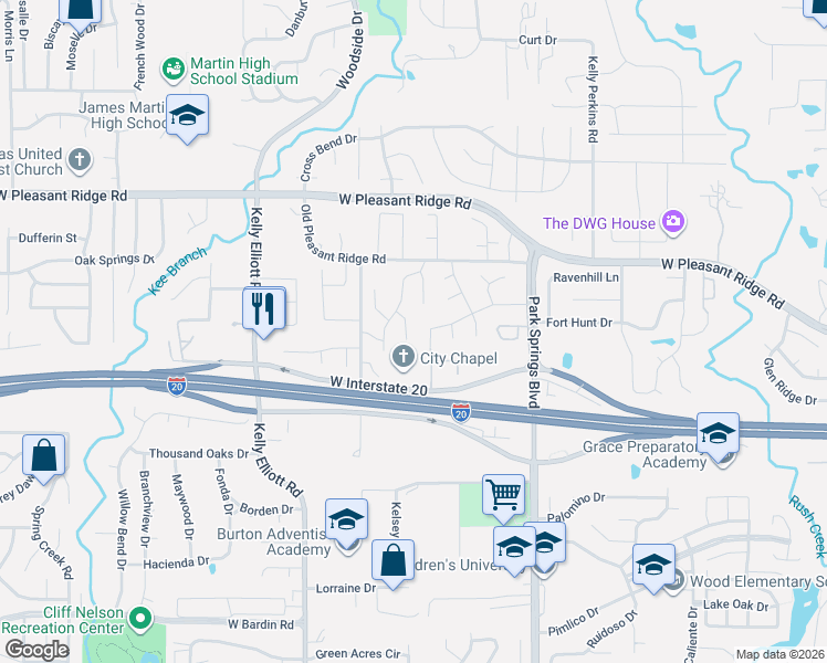 map of restaurants, bars, coffee shops, grocery stores, and more near 4217 Selina Court in Arlington