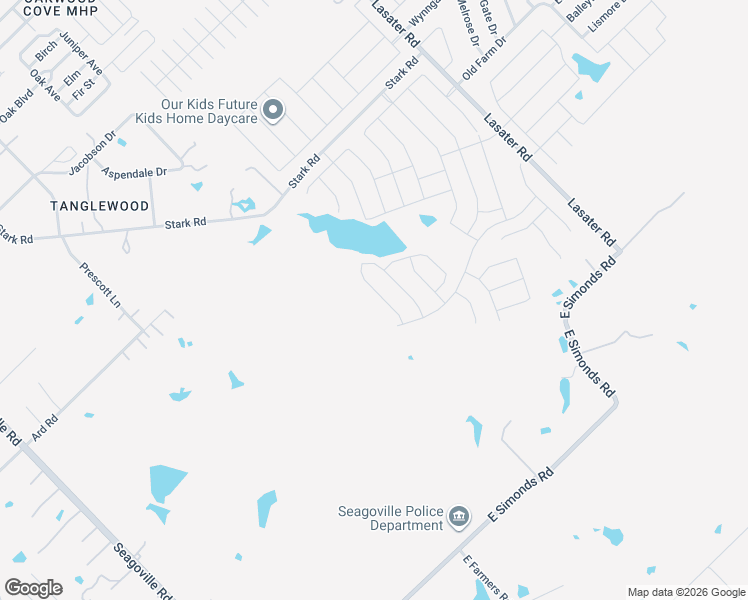 map of restaurants, bars, coffee shops, grocery stores, and more near 2219 East Simonds Road in Seagoville