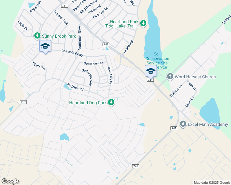 map of restaurants, bars, coffee shops, grocery stores, and more near 3002 Cedeno Drive in Crandall