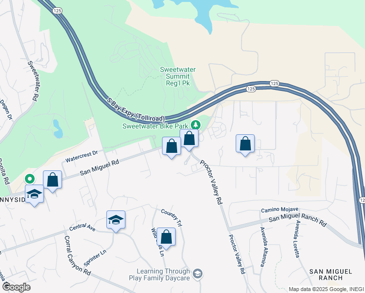 map of restaurants, bars, coffee shops, grocery stores, and more near 3429 Arroyo Road in Bonita