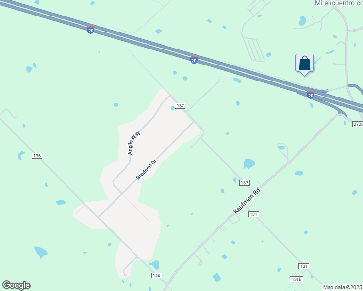 map of restaurants, bars, coffee shops, grocery stores, and more near 8601 County Road 137 in Terrell