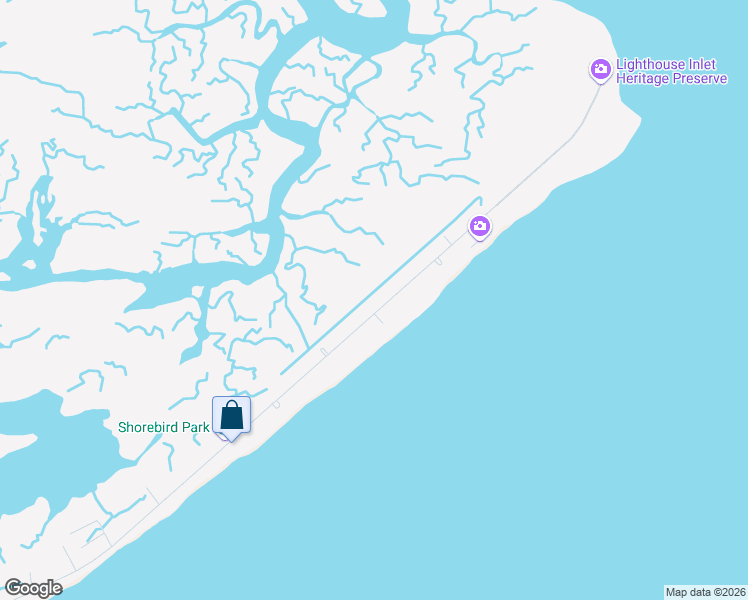 map of restaurants, bars, coffee shops, grocery stores, and more near 1664 East Ashley Avenue in Folly Beach