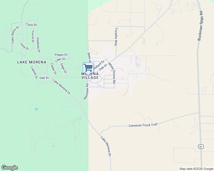 map of restaurants, bars, coffee shops, grocery stores, and more near 29938 Canadian Honker Road in Campo