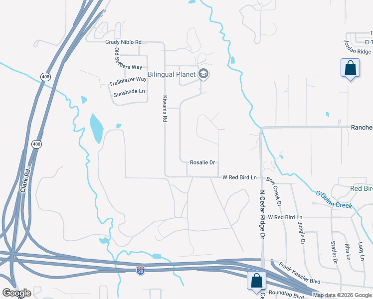map of restaurants, bars, coffee shops, grocery stores, and more near 5511 Leeway Drive in Dallas