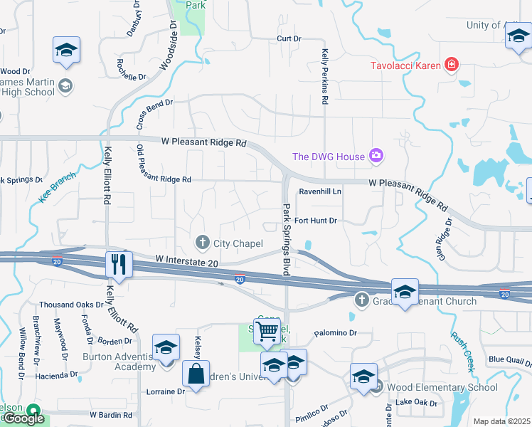 map of restaurants, bars, coffee shops, grocery stores, and more near 4214 Glenlawn Court in Arlington