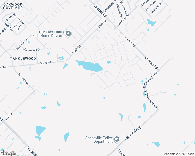 map of restaurants, bars, coffee shops, grocery stores, and more near 1320 Stark Road in Seagoville