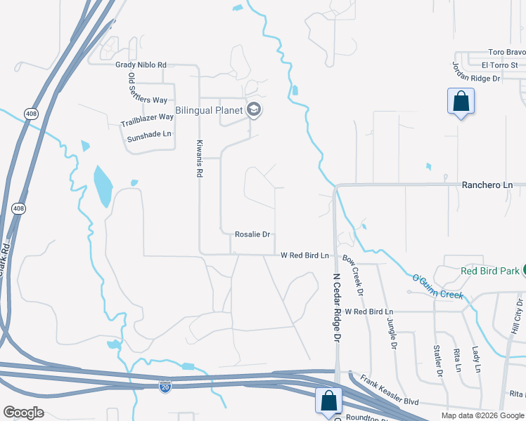 map of restaurants, bars, coffee shops, grocery stores, and more near 5535 Leeway Drive in Dallas