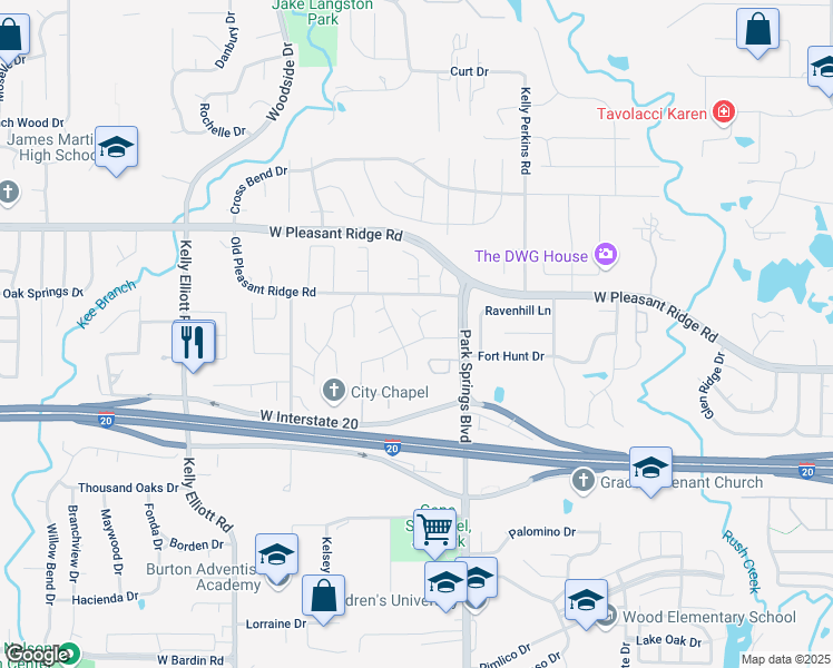 map of restaurants, bars, coffee shops, grocery stores, and more near 4214 Glenlawn Court in Arlington