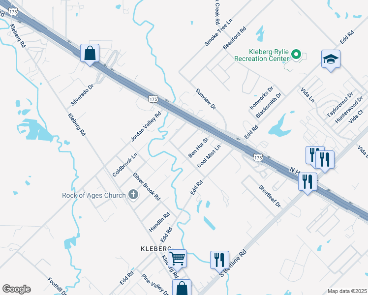 map of restaurants, bars, coffee shops, grocery stores, and more near 2060 Echo Lake Drive in Dallas
