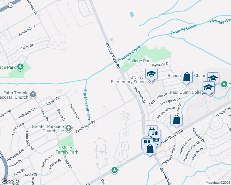 map of restaurants, bars, coffee shops, grocery stores, and more near 5667 Bon Air Drive in Dallas