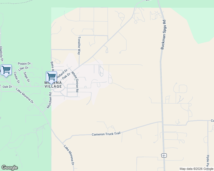 map of restaurants, bars, coffee shops, grocery stores, and more near 30096 Quail Road in Campo