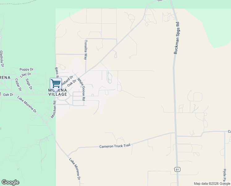 map of restaurants, bars, coffee shops, grocery stores, and more near 30096 Quail Road in Campo