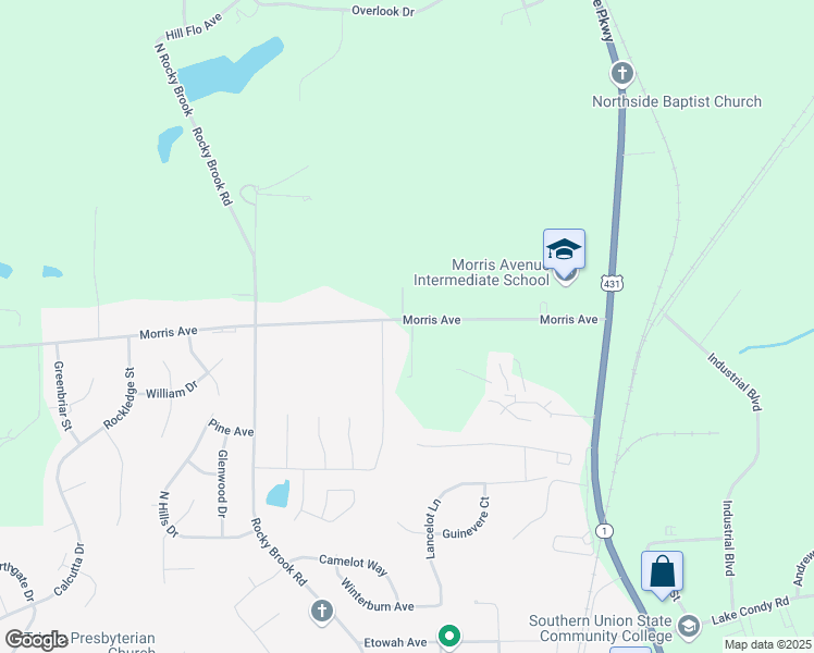 map of restaurants, bars, coffee shops, grocery stores, and more near 2401-2499 Sherwood Drive in Opelika