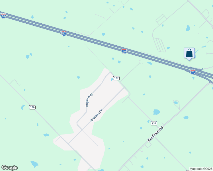 map of restaurants, bars, coffee shops, grocery stores, and more near 1022 Anglin Way in Terrell