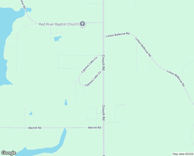 map of restaurants, bars, coffee shops, grocery stores, and more near 121 Cypress Lake Circle in Benton