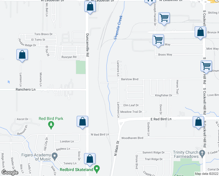 map of restaurants, bars, coffee shops, grocery stores, and more near 4846 Nuevo Laredo Court in Dallas
