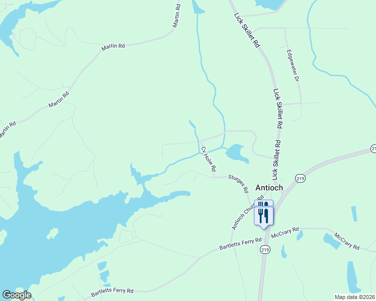 map of restaurants, bars, coffee shops, grocery stores, and more near 561 Lake Harding Drive in Hamilton