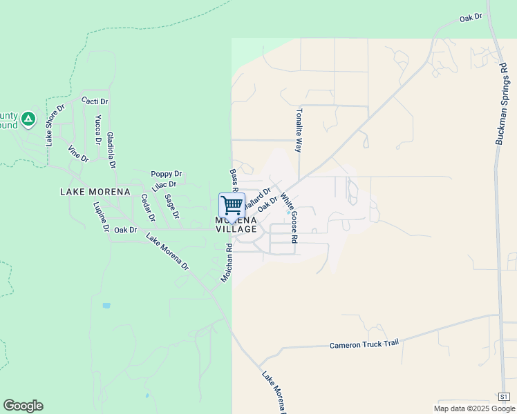 map of restaurants, bars, coffee shops, grocery stores, and more near 29870 Oak Drive in Campo