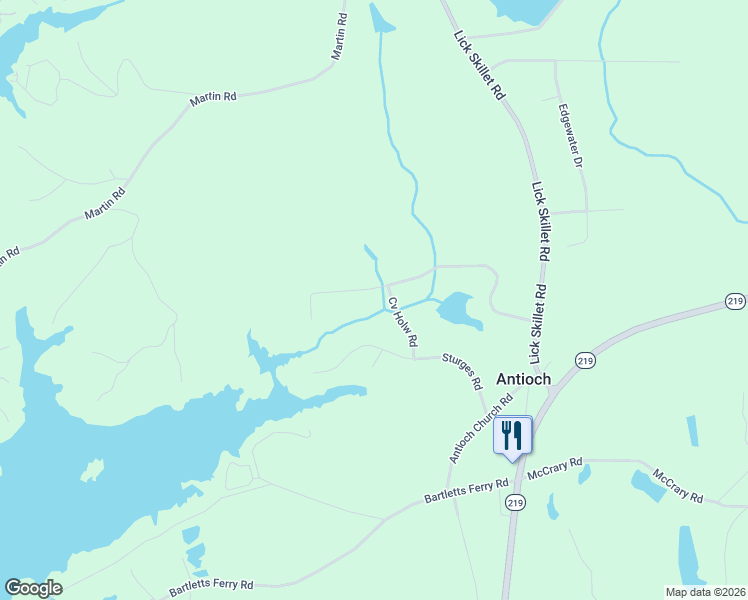 map of restaurants, bars, coffee shops, grocery stores, and more near 561 Lake Harding Drive in Hamilton