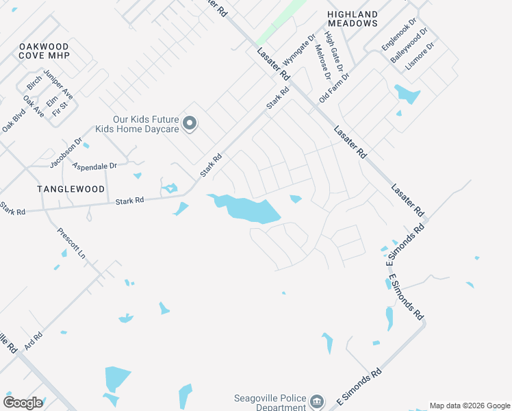 map of restaurants, bars, coffee shops, grocery stores, and more near 1320 Stark Road in Seagoville