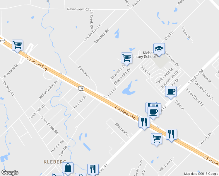 map of restaurants, bars, coffee shops, grocery stores, and more near 1911 Edd Road in Dallas