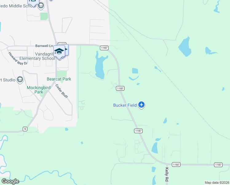 map of restaurants, bars, coffee shops, grocery stores, and more near 822 Farm to Market 1187 in Aledo