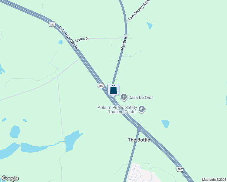 map of restaurants, bars, coffee shops, grocery stores, and more near 4760 Alabama 147 in Auburn