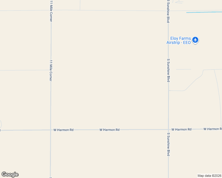 map of restaurants, bars, coffee shops, grocery stores, and more near West Harmon Road in Eloy